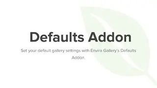 Envira Gallery Defaults Addon