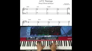 ii V I Voicings - Drop 2 Form in all keys + Sheet Music