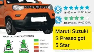 Maruti Suzuki S Presso Got 5 star in Global NCAP