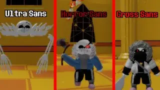 Ultra Sans / Horror Sans / Cross Sans Showcase - Undertale Au's Sans Battles (Roblox)