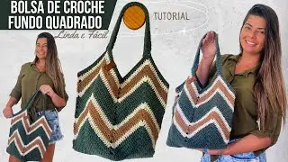 AMAZING Crochet Bag | Very Easy | Square Background | Crochet TUTORIAL | Suellen Pontes