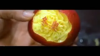 Яблоко Величайший мастер резьбы по фруктам ч  1