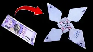Money Ninja Star Making With Currency Note Step By Step #origami #papercraft #art