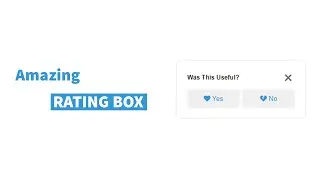Awesome Rating Box Using HTML CSS & JAVASCRIPT