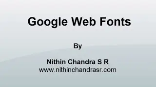 Add Google Web Fonts to your website