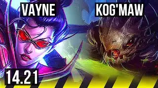 VAYNE & Sona vs KOG'MAW & Alistar (ADC) | 9/1/6, Legendary | EUW Diamond | 14.21