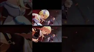 Lumine vs Aether Fight Style - Albedo's Cutscene 