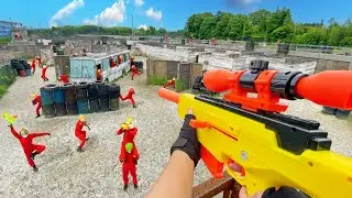 Nerf War | Amusement Park Battle 14 (Nerf First Person Shooter)
