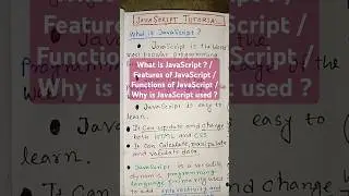 What is JavaScript ? l Features of JavaScript l Functions of JavaScript l Why is JavaScript used ?