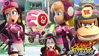 Mario Strikers Battle League Pauline Peach Toad  and Donkey Kong at Urban Rooftop CPU Hard Magicians