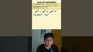 Law of Exponents: Quotient Rule [Example 2] #mathwithteacherjustin #math7 #algebra