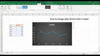 How to change color of line chart in excel
