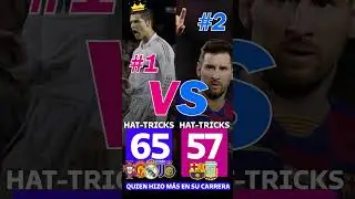 ¿Quién tiene mas Hat-tricks? Messi o Cristiano Ronaldo #messivsronaldo