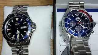 Orient Solar Chronograph compared to Orient Kamasu