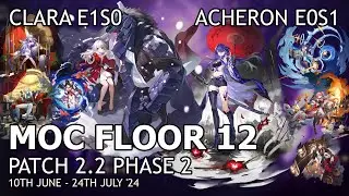 [Honkai Star Rail F2P] MoC Floor 12 2.2 Phase 2 36* - E1S0 Clara Sparkle Robin, E0S1 Acheron