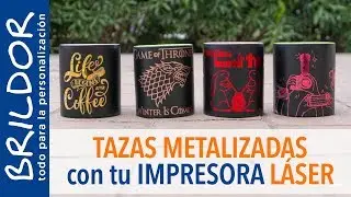 IDEAS para TAZAS 4: METALIZADAS con TRANSFER Y FOIL