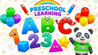 Preschool Learning activities for 3 year olds at home | Learn ABC Phonics Shapes Numbers Colors 🌈