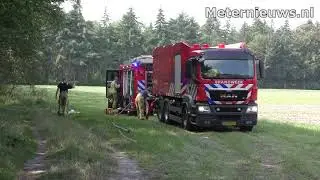 Natuurbrand aan de Polweg in Assen