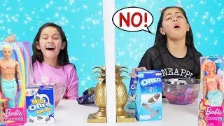 TWIN TELEPATHY OREO SLIME Dump It Challenge!! BARBIE Dreamtopia Edition!!!
