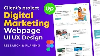 Landing page design figma research planning design by graphics guruji 