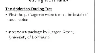 R Tutorial : Hypothesis Tests for Normality