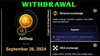 How To Withdraw Hamster Kombat $HMSTR Tokens To Your Binance Or OKX Exchanges Tutorial - Listing