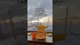 Grogu comes to Escape Studios one day a year. Happy Star Wars Day! #starwarsday #maythe4thbewithyou