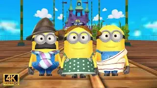 Minion Rush Dad Minion Athenian Minion and Girl Minion at Super Silly Fun Land - PC 4K 60 FPS