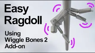 THE EASIEST Ragdoll Physics in Blender!! Wiggle Bones 2 Addon