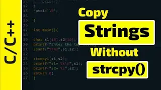 How to copy string without using strcpy() function C programming|| C language tutorial for beginners