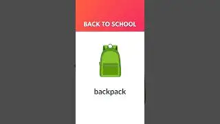 Back to School Word List - Learn English Vocabulary