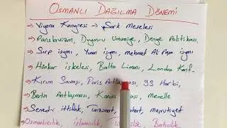 9) Osmanlı Dağılma Dönemi Genel Tekrar | Tyt, Ayt, Kpss Tarih 2024