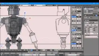 Blender Low Poly Modeling: Robot Arms and Legs Timelapse