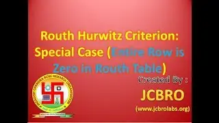 Routh hurwitz criterion: Special Case 2 (Entire row is zero)