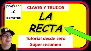 Ecuaciones de la RECTA en el plano TRUCOS Ejercicios resueltos resumen formulario