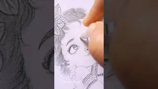 Happy Janmastani 🙏 Krishna Sketch #art #shorts #satisfying