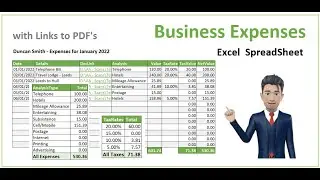 How to create a Business Expenses Spreadsheet  - [with PDF links]