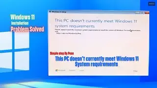 This PC doesn't currently meet Windows 11 system requirements How to Solve Issue |@HDAMSTech