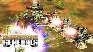 Artillery Tank vs USA Air Force - Command & Conquer Generals Giant Robot