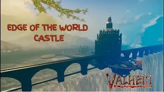 Waterfall Castle at the edge of the world! #gaming #valheim #valheimbuilding #fantasy