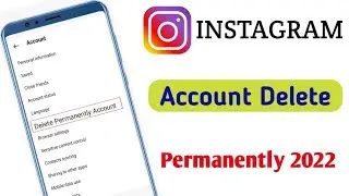 How To Delete Instagram Account Permanently | instagram account delete kaise kare permanently