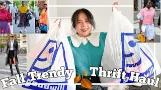 THRIFTING TRENDY FALL PIECES | TRY-ON HAUL