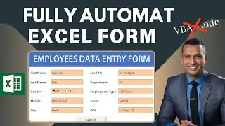 Automated Data Entry Form in Excel || Data Entry in Excel
