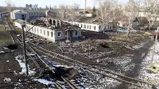 Район Жд. Изюм Война. War Izyum.