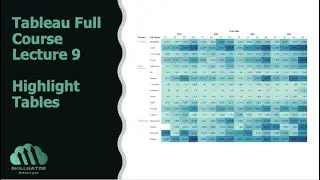 Tableau Full Course Lecture 9 - Highlight Tables