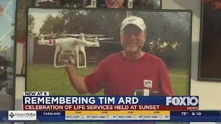 Memorial for Tim Ard held at sunset
