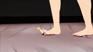 The giantess crushes the shrunken people | Animation | 4K