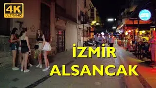 Alsancak İzmir Walking Tour 4K UHD 50fps | Discovering Izmir Alsancak Midnight stroll