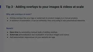 Tutorial - Adding Overlays on Images and Videos with Cloudinary at Scale