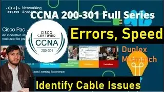 Identify interface and cable issues (Collisions, Duplex Mismatch, Speed, Errors) in Urdu with LAB.